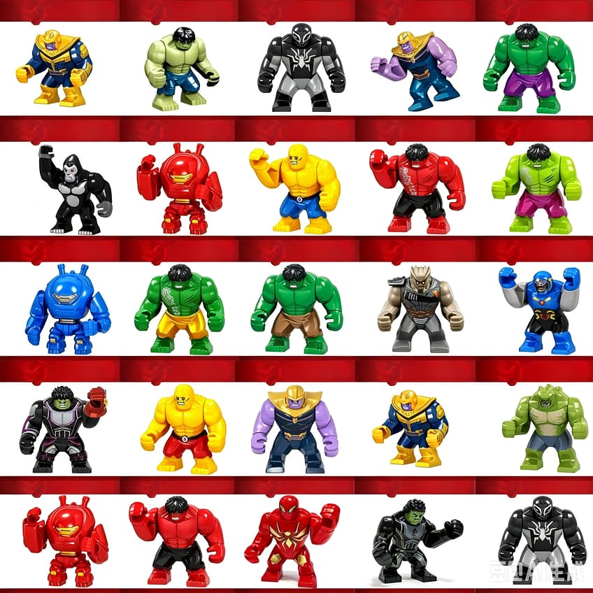 Boneco Bloco de Montar Super Herois Viloes Marvel Disney DC Estilo Lego tamanho 8CM Produto à pronta entrega no Brasil