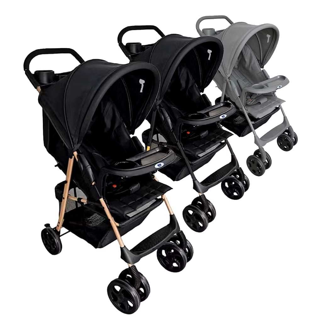 Carrinho De Bebê De Passeio Delta Preto Golden ,Cinza, Preto Com Fechamento com uma mão Passear