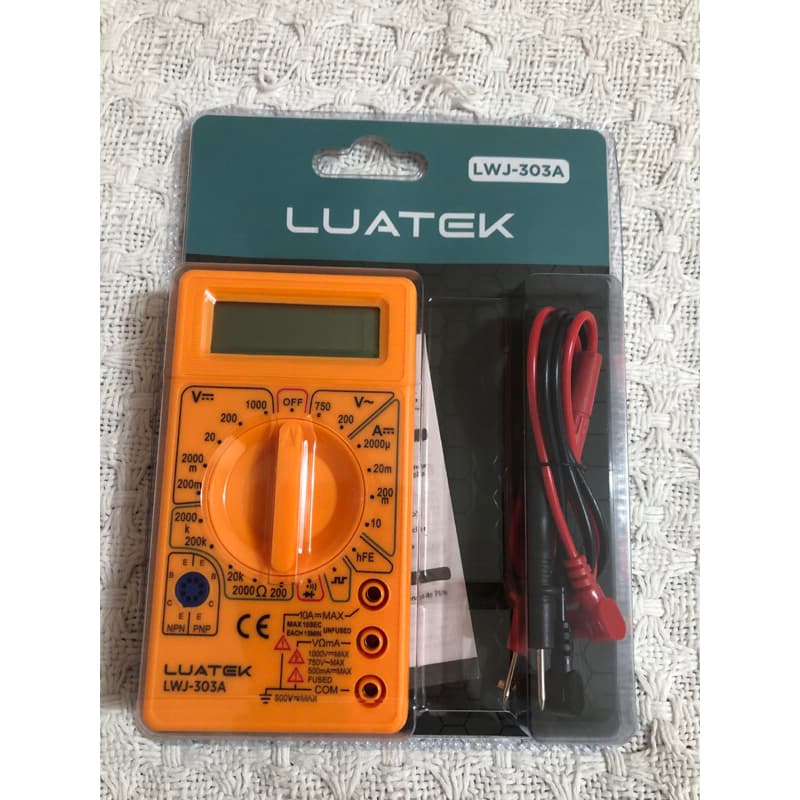 Multímetro Digital Luatek Lwj-303a Portátil Com Pontas
