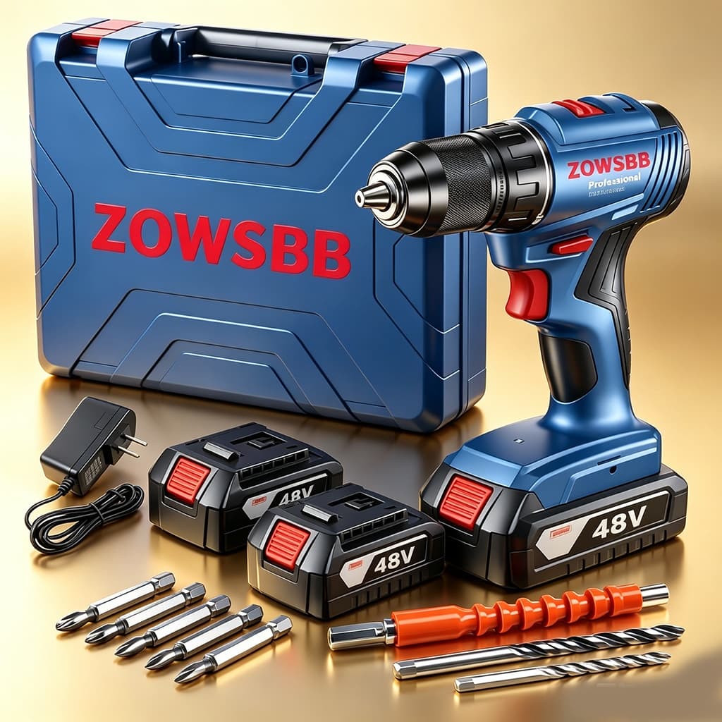 Furadeira Parafusadeira Alta Torque 1900r  Profissional Furadeira de Impacto Elétrica Para Concreto/Aço ZOWSBB