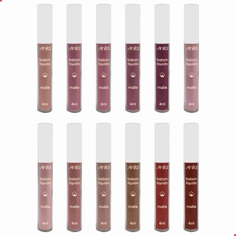 Batom Líquido Matte Anita My Touch - Alta Pigmentação, Longa Duração 4ml
