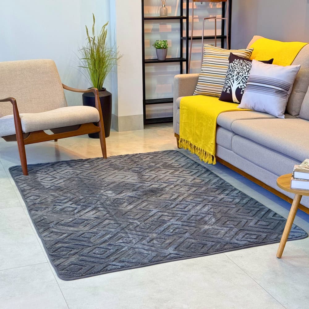 Tapete Veludo 300x200, Antiderrapante, Design Sofisticado Para Sala de Estar Pelo baixo Macio Inverno