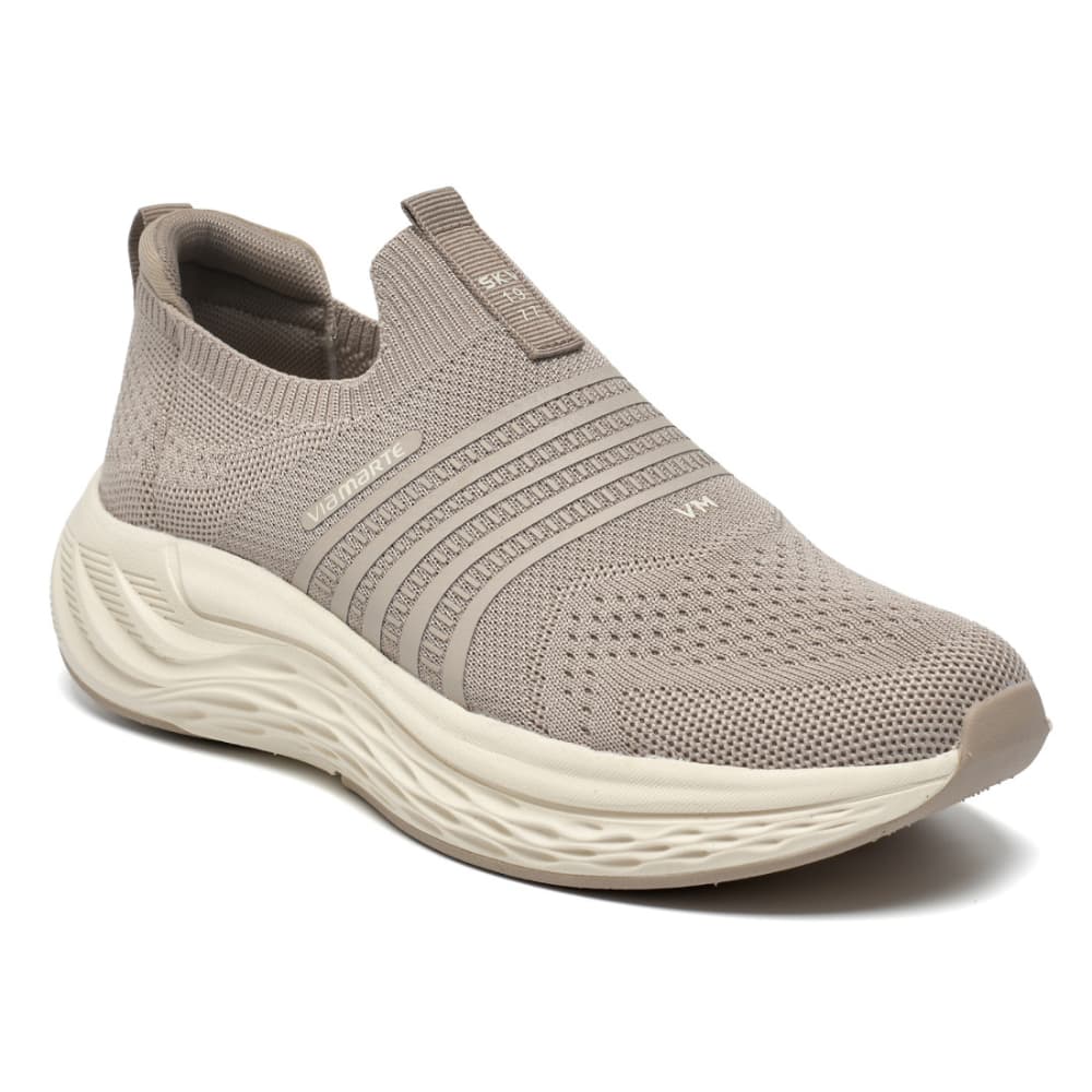 Tênis Feminino Slip On Esportivo Via Marte Casual Original Malha Knit Leve Macio Caminhada