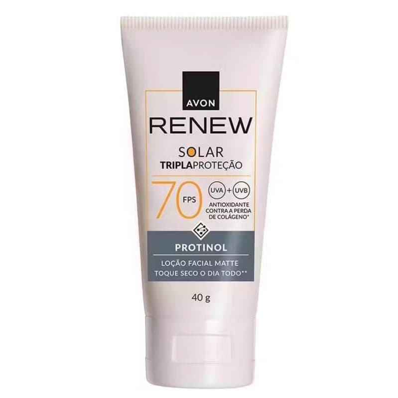 Protetor Solar Avon Renew FPS 70 com Protinol para Pele Firme