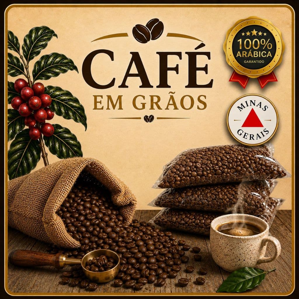 Café em Grãos 100% Arábica Gourmet Premium Fresco Direto da Fazenda