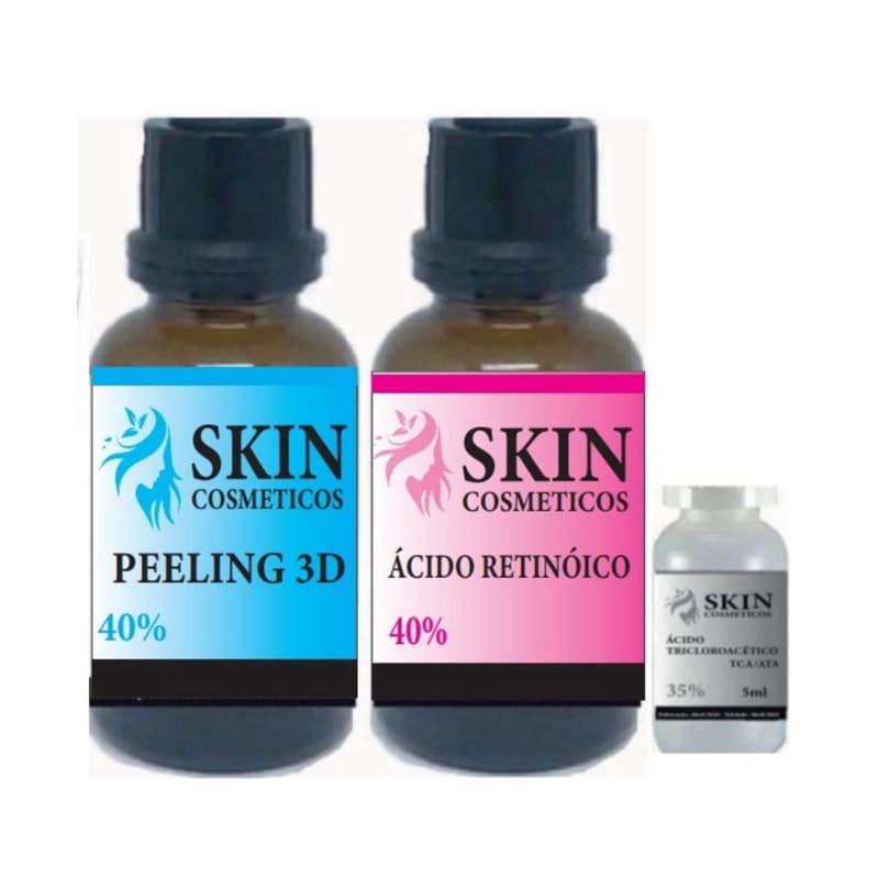Serum kit 3 produtos anti-idade Skincare corporal e facial