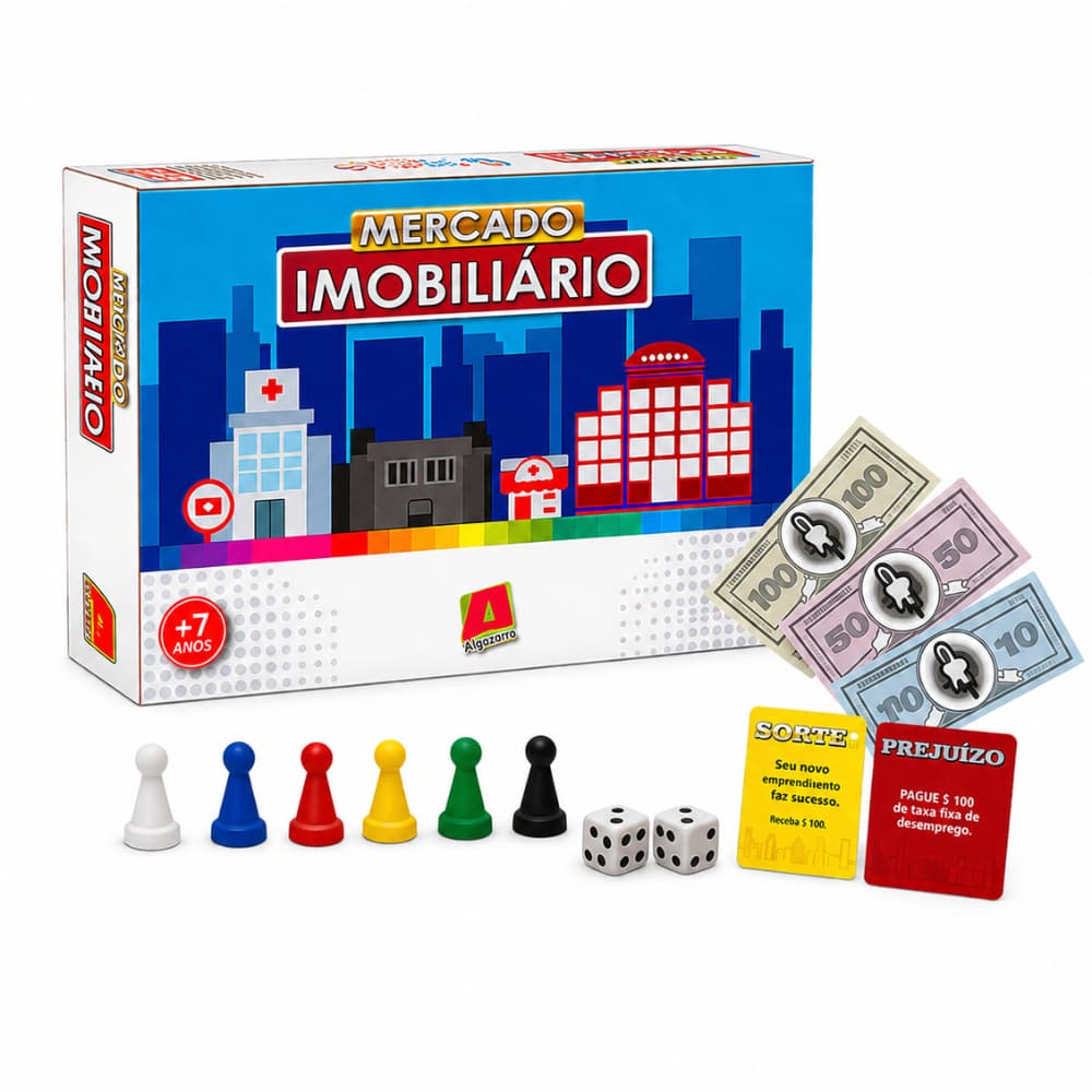Mercado Imobiliário Jogo de Tabuleiro Banco Educativo Para Jogar Com Familia