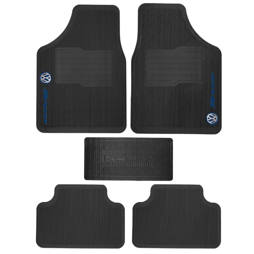 Jogo De Tapete 5 Peças Automotivo de Borracha Com Logo Personalizada Marcas
