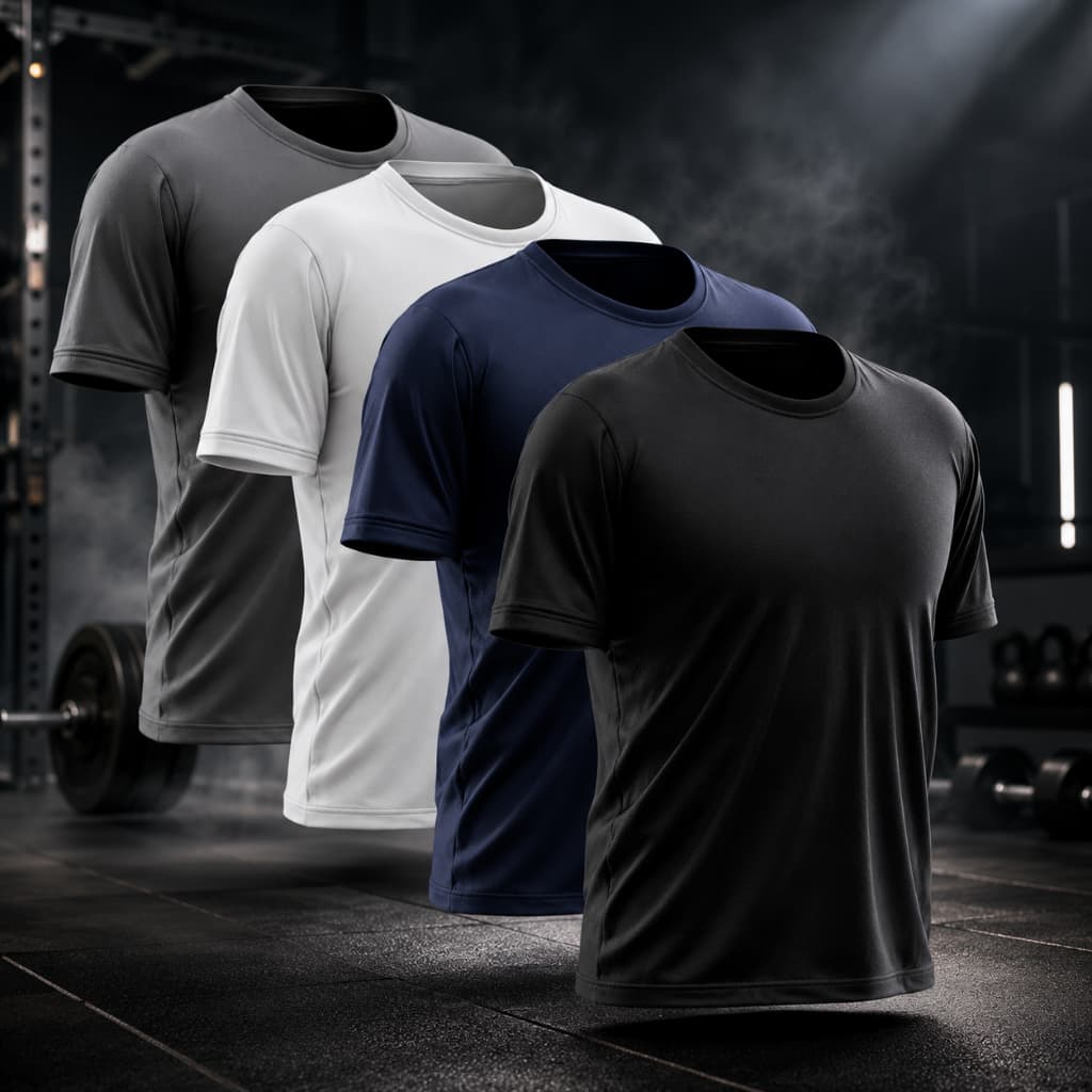 Camisetas Camisas Dry Fit Masculina Treino Básica Academia Trabalho Casual Confortável Musculação Corrida