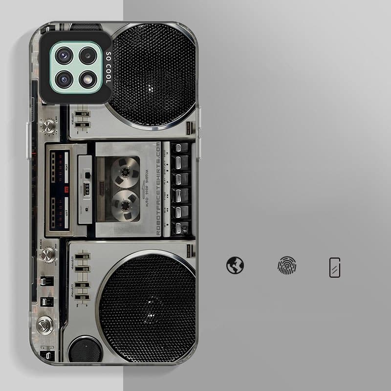 Capa de celular compatível com Samsung Galaxy A22 5G.Capa de celular com elementos retrô literários, com padrão fresh.