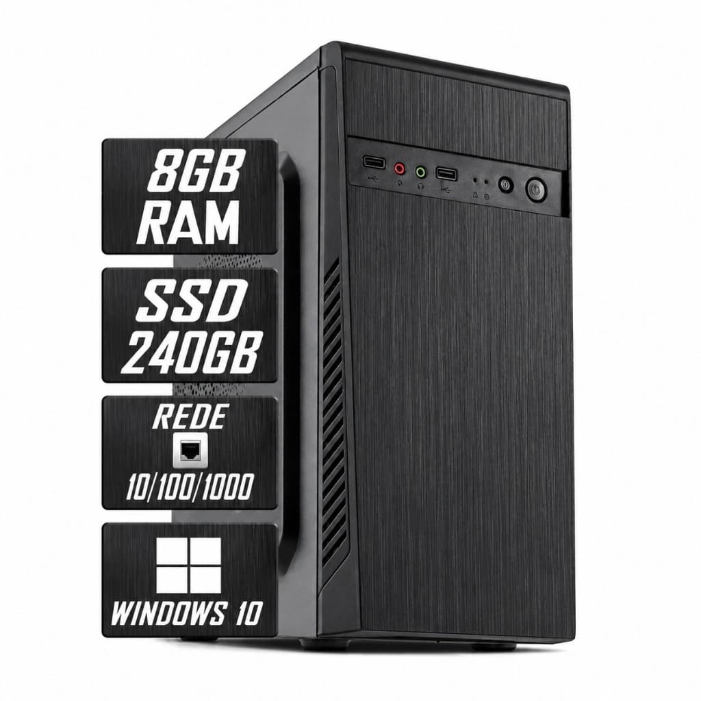 Pc Computador Cpu Intel Core I5, 8gb Memória Ram / Ssd 240gb