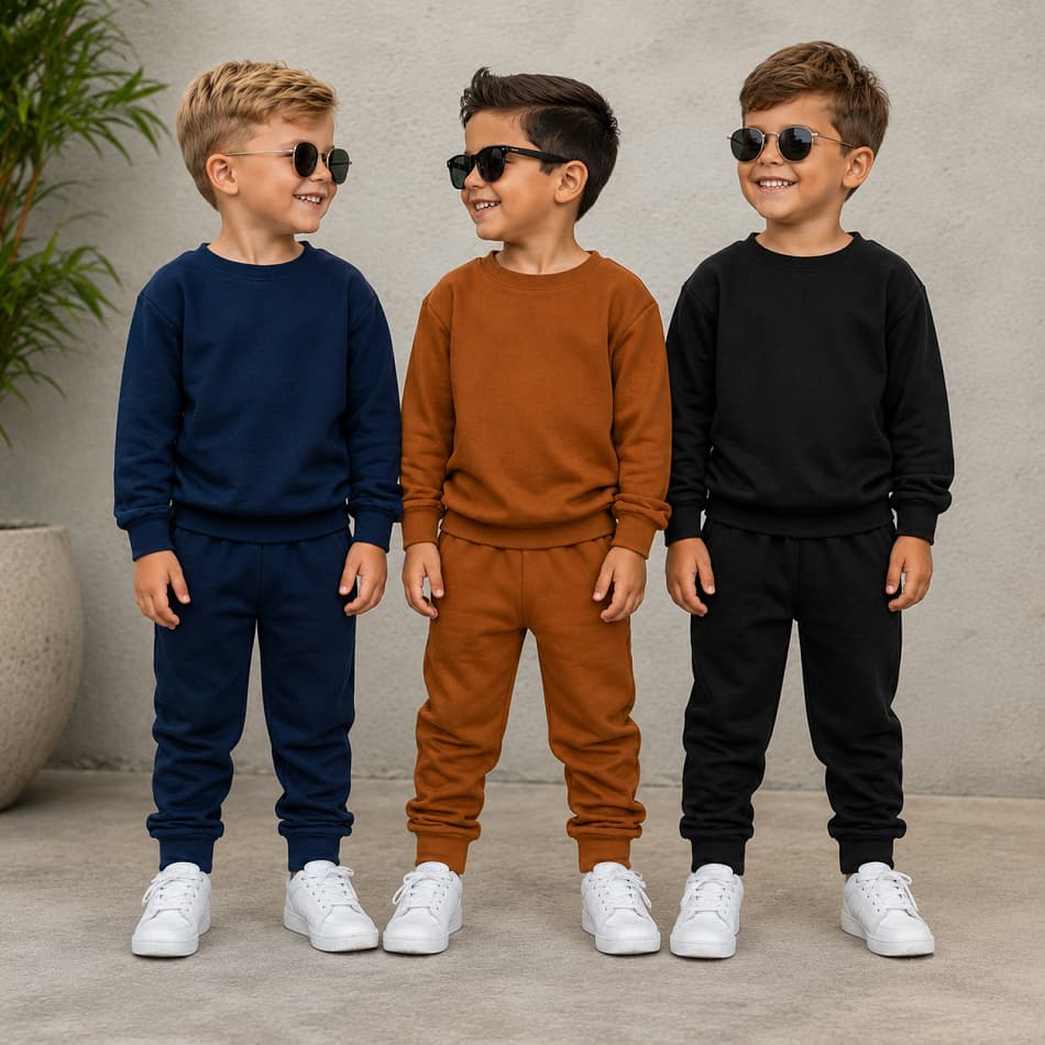 Conjunto Moletom Peluciado Infantil Menino do 01 ao 10 Anos | Casaco + Calça de Moletom Inverno