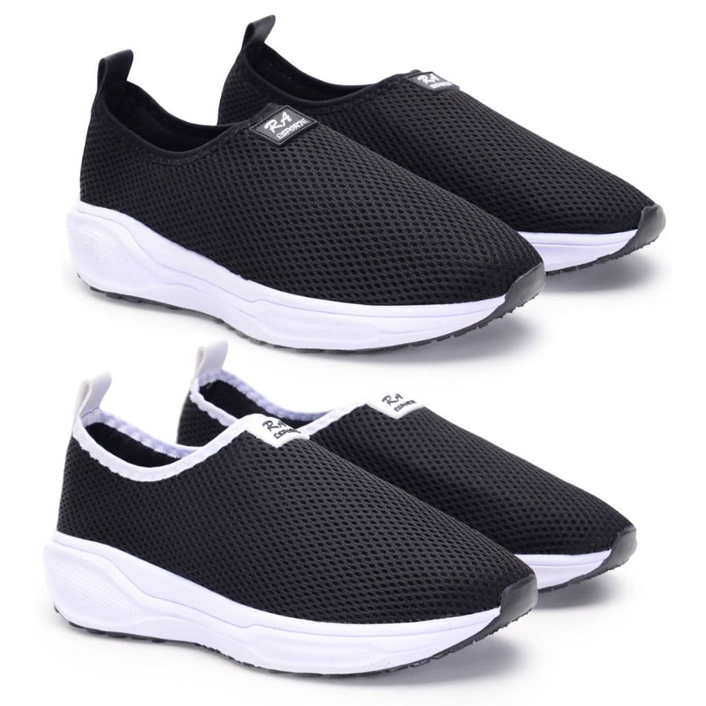 KIT Tênis  2PARES Esportivo Kit TENIS Meia 2 Pares - Qualidade e Economia