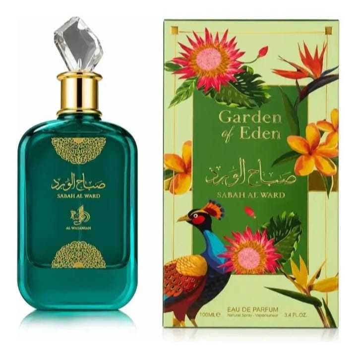 Perfume Árabe Sabah Al Ward Garden Of Eden Feminino Eau De Parfum Luxuoso Alta Fixação Importado 100ml Perfume Árabe Sab