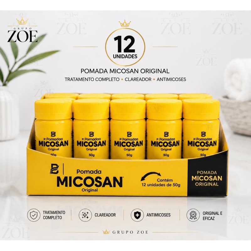 Pomada Micosan kit 12 unidade Original  Clareamento 90g Original Vende Mas