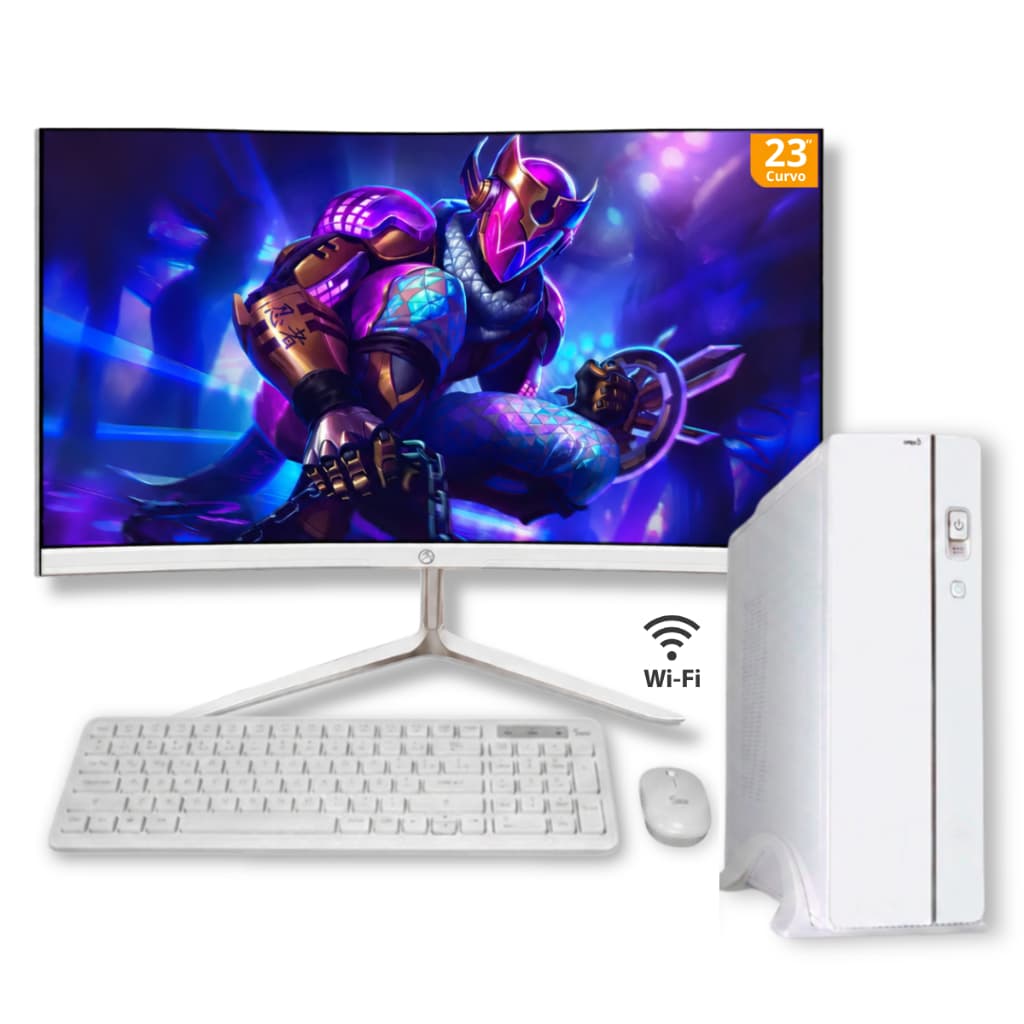 Computador Slim Intel Core i5 2400 SSD 240GB 16GB DDR3 Teclado e Mouse Sem Fio Monitor 23'' Wifi