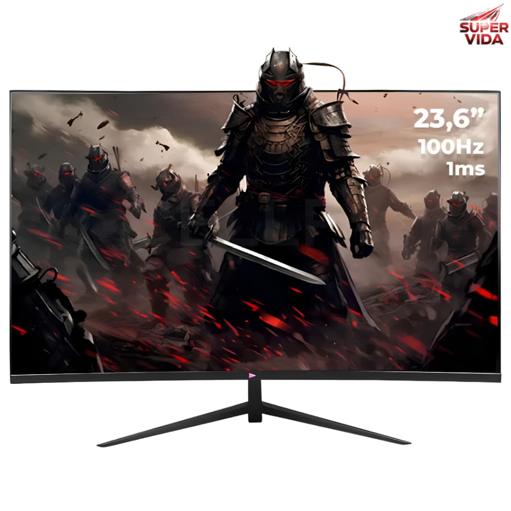 Monitor Gamer 23,6 Polegadas VA Full HD 100Hz 1ms HDMI VGA LED 99%sRGB Para PC Jogos Trabalho