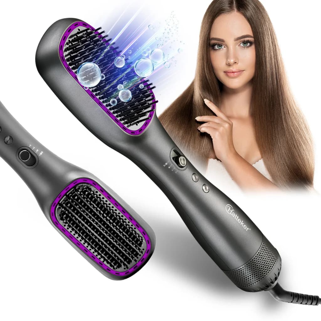 Escova Secadora 3 Em 1 Seca Alisa E Modela O Cabelo 1000W 110V / 220V