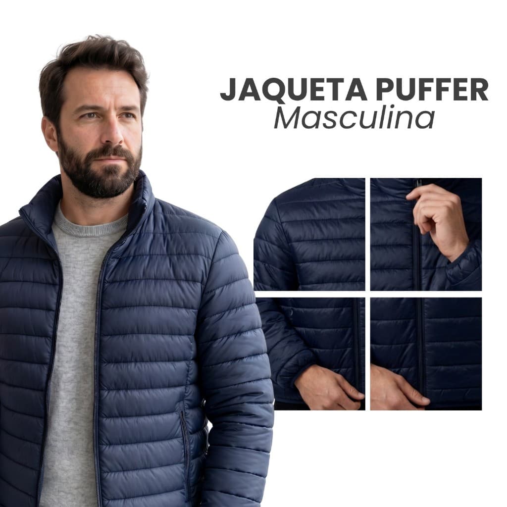 Jaqueta Puffer Masculina Bobojaco Aventuras Frio Intenso