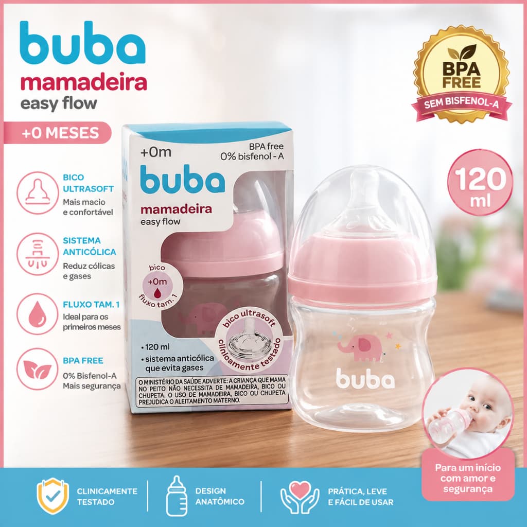Mamadeira Anticólica Bebê Bico Silicone Pétala Fluxo Fácil Recém Nascido Infantil Livre BPA Premium