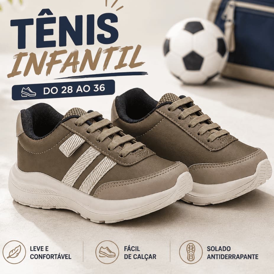 Tênis Infantil Masculino Casual Juvenil Super Confortável Full