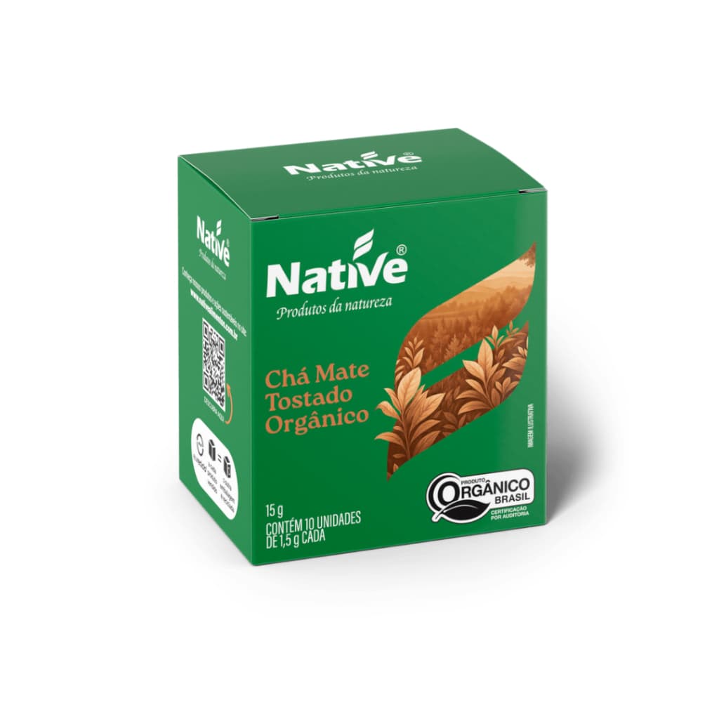 Chá Mate Tostado Orgânico Native Com 10 Sachês 15g