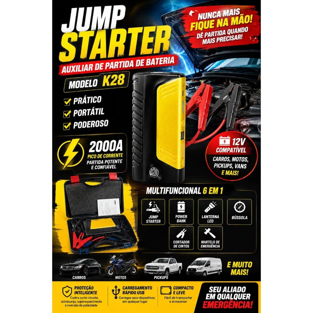 Jump Starter (Auxiliar de Partida de Bateria) modelo K28