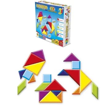 Tangram Formas Geometricas de Montar 100 Peças Brinquedo Didático Educativo - GGB Brinquedos