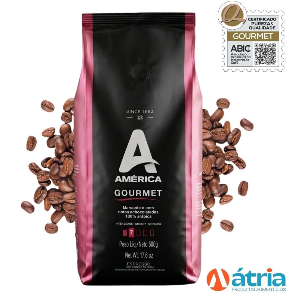 Café Torrado Em Grão Tipo Gourmet 500g América 