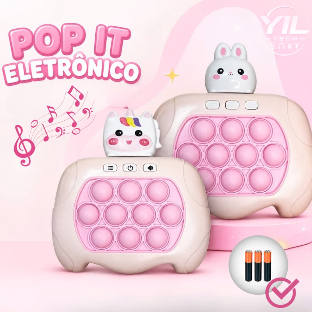 Pop It Eletrônico Brinquedo Anti Stress Mini Game Educativo Sensorial Fast Push