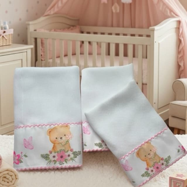 fralda de boca ,Kit 3 peças,fralda de ombro, kit fralda bebê,100%  algodão,sublimada,enxoval de bebê