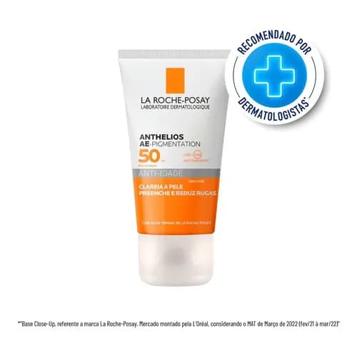 La Roche-Posay Anthelios AE Pigmentation FPS 50 Sem Cor 40g Original Anti-Idade Clareador Facial