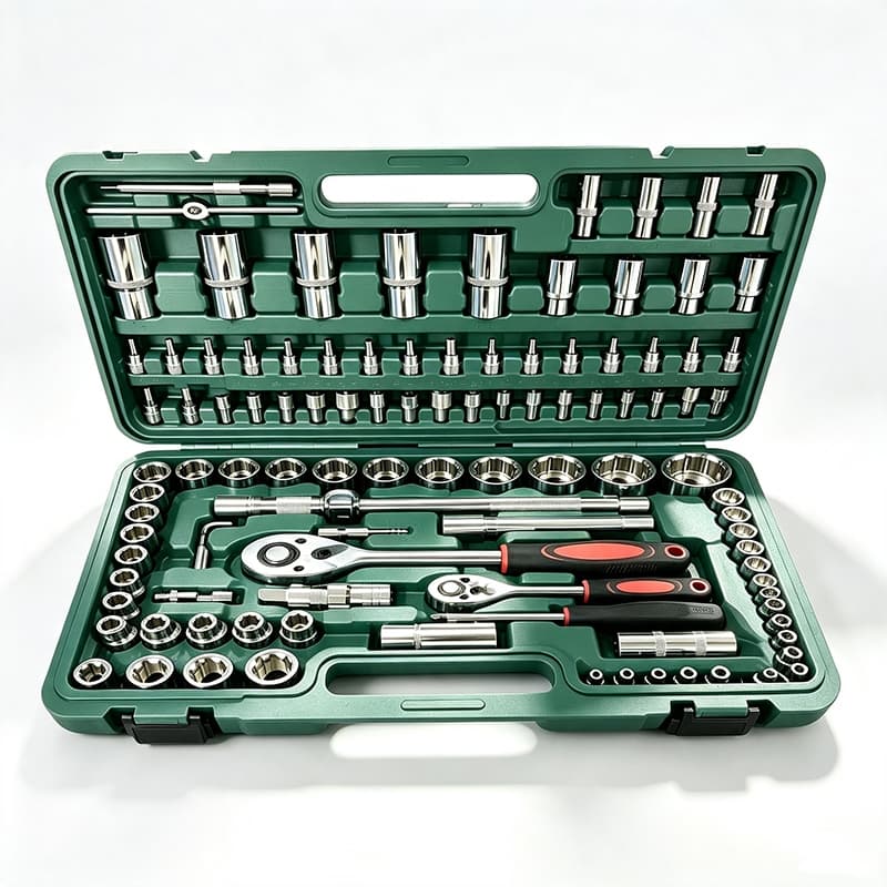 Kit Jogo Soquete Chave Catraca Profissional Maleta Ferramentas Reparo Veicular