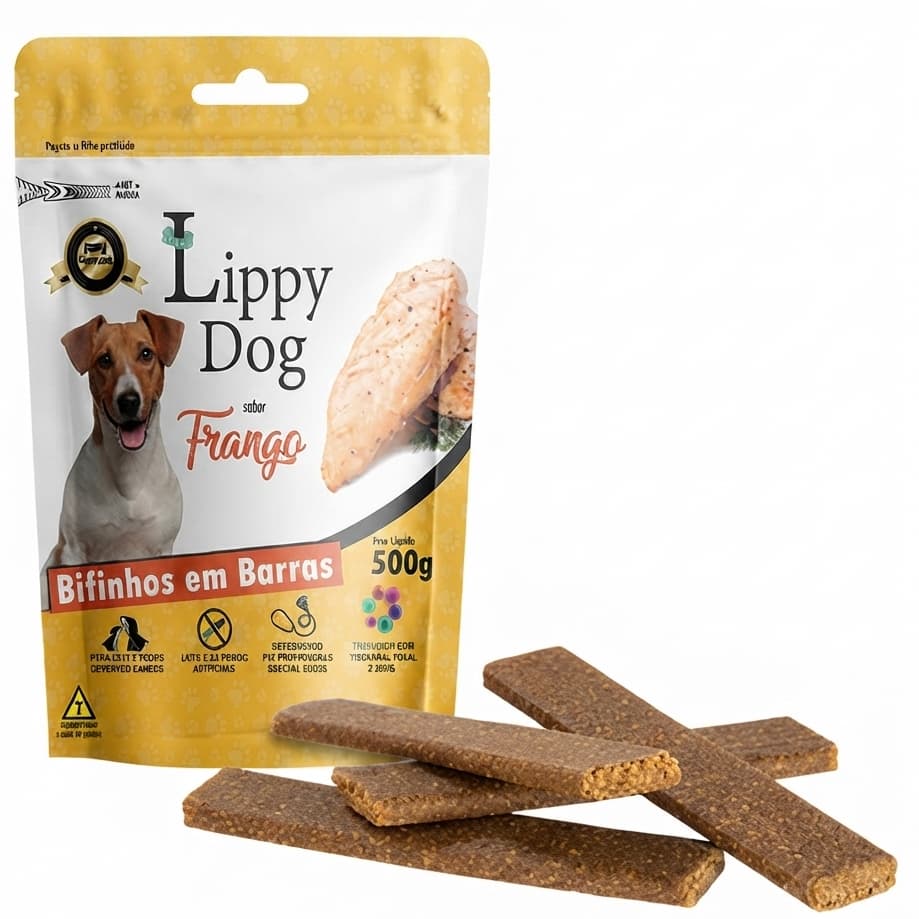 Bifinho Petisco Para Cães Lippy Dog Sabor Frango 50g