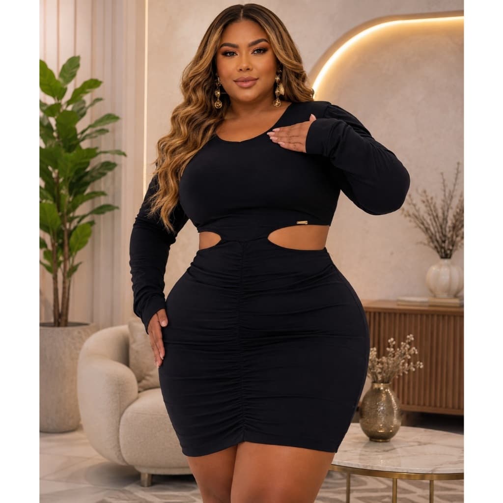 Vestido Feminino Plus Size - Vestido Plus Size - Vestido Festa Plus Size