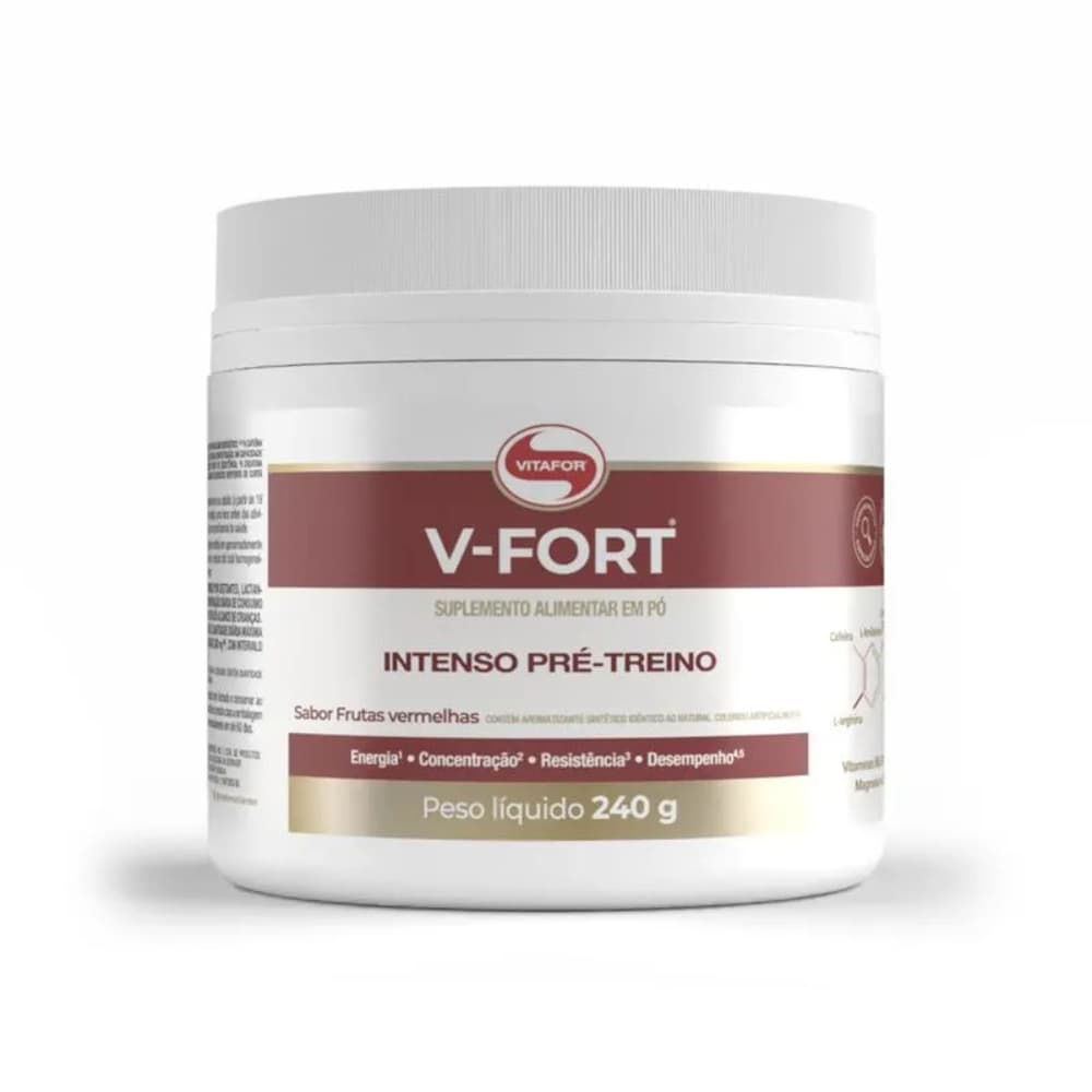Pré Treino V Fort Vitafor 240gr  Frutas Vermelhas