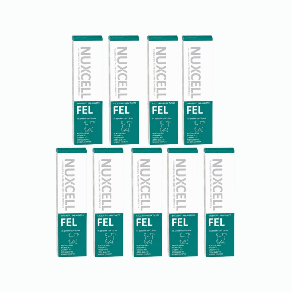 Kit 9 Nuxcell Fel Imunidade Suplemento Vitamínico