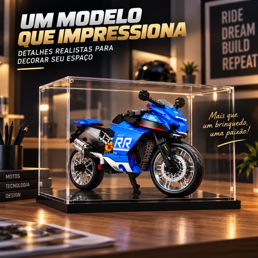 Moto Honda CFMOTO 450SR 341 Peças Blocos de Montar Compatível com Lego Brinquedo para Crianças e Adultos
