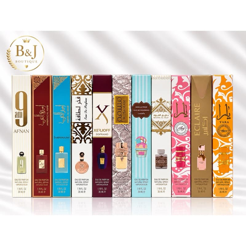 Kit Perfumes Árabes Feminino 35ml Eau de Parfum – Fragrâncias Importadas Inspiradas em Perfumes Famosos Diversos Aromas