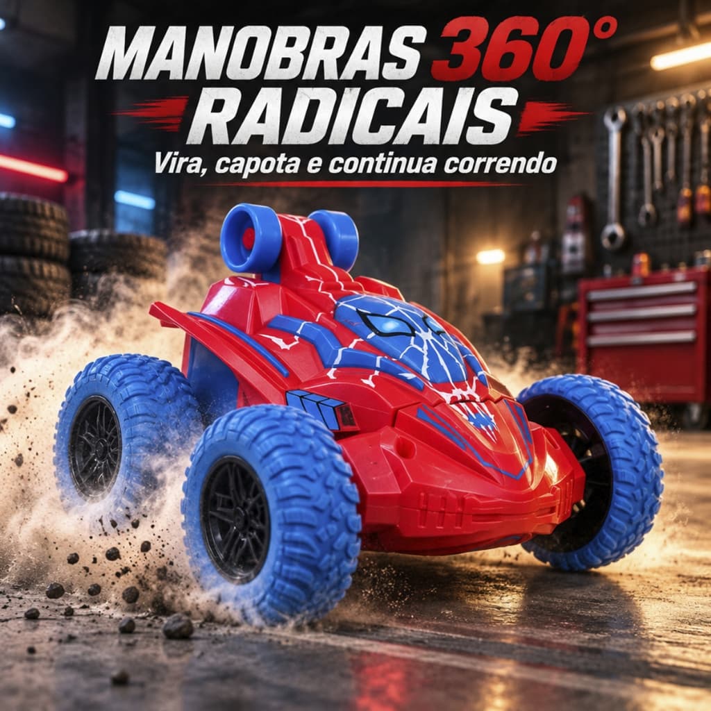 Carrinho Controle Remoto 360 Graus Acrobático 4x4 Recarregável Manobra Radical Brinquedo Infantil