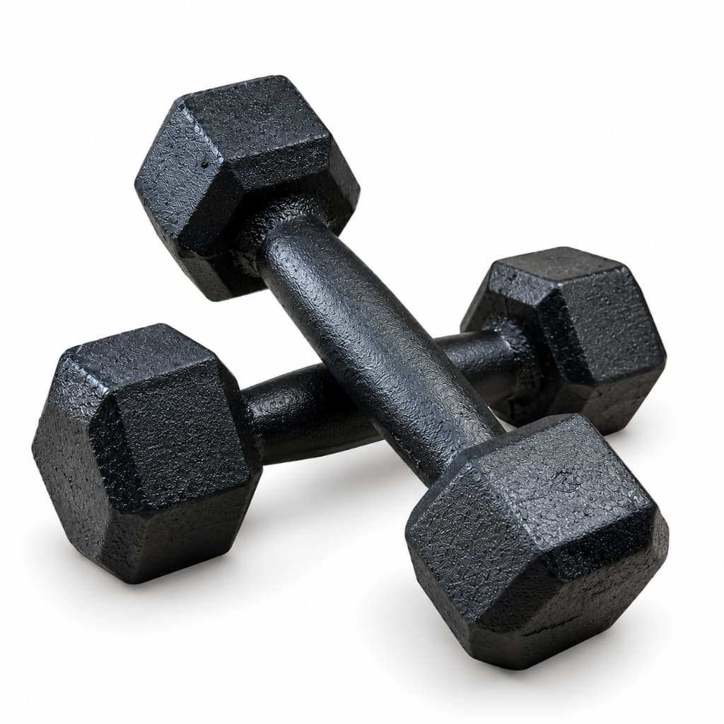 Par Halter Sextavado 3kg Pintado Ferro Fundido Academia