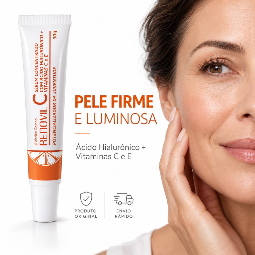 Sérum Facial Anti-idade Vitamina C Ácido Hialurônico Renovil C Abelha Rainha 30g
