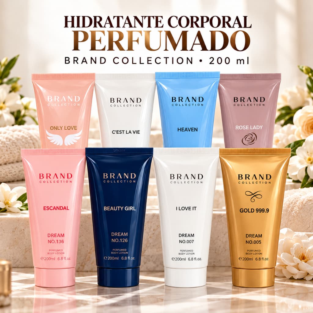 Creme Hidratante Corporal Perfumado Brand Collection 200ml Body Lotion Fragrâncias Importadas