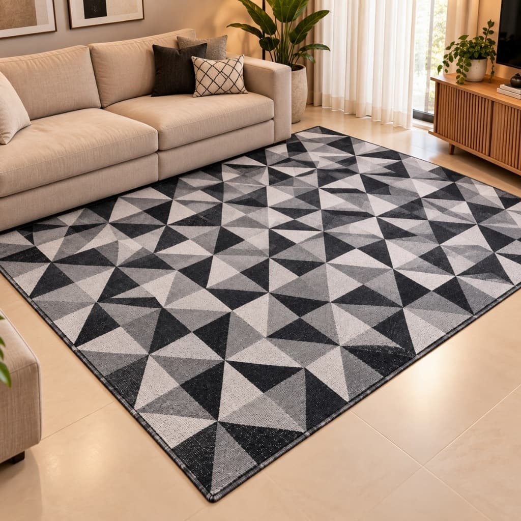 Tapete 2,50x2,00 para Sala e Quarto Grande Emborrachado Antiderrapante Várias Estampas