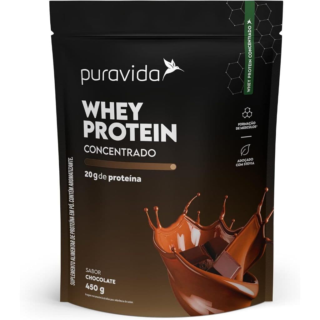 Puravida Whey Protein Concentrado Chocolate 450G