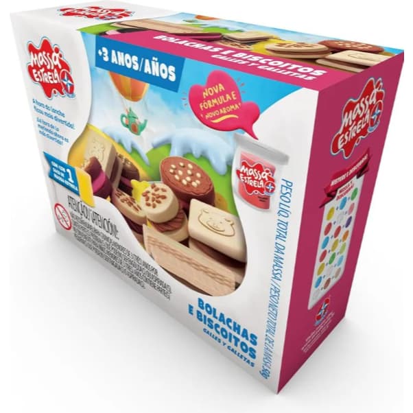 Massinha de Modelar Kit Bolachas Biscoitos Estrela