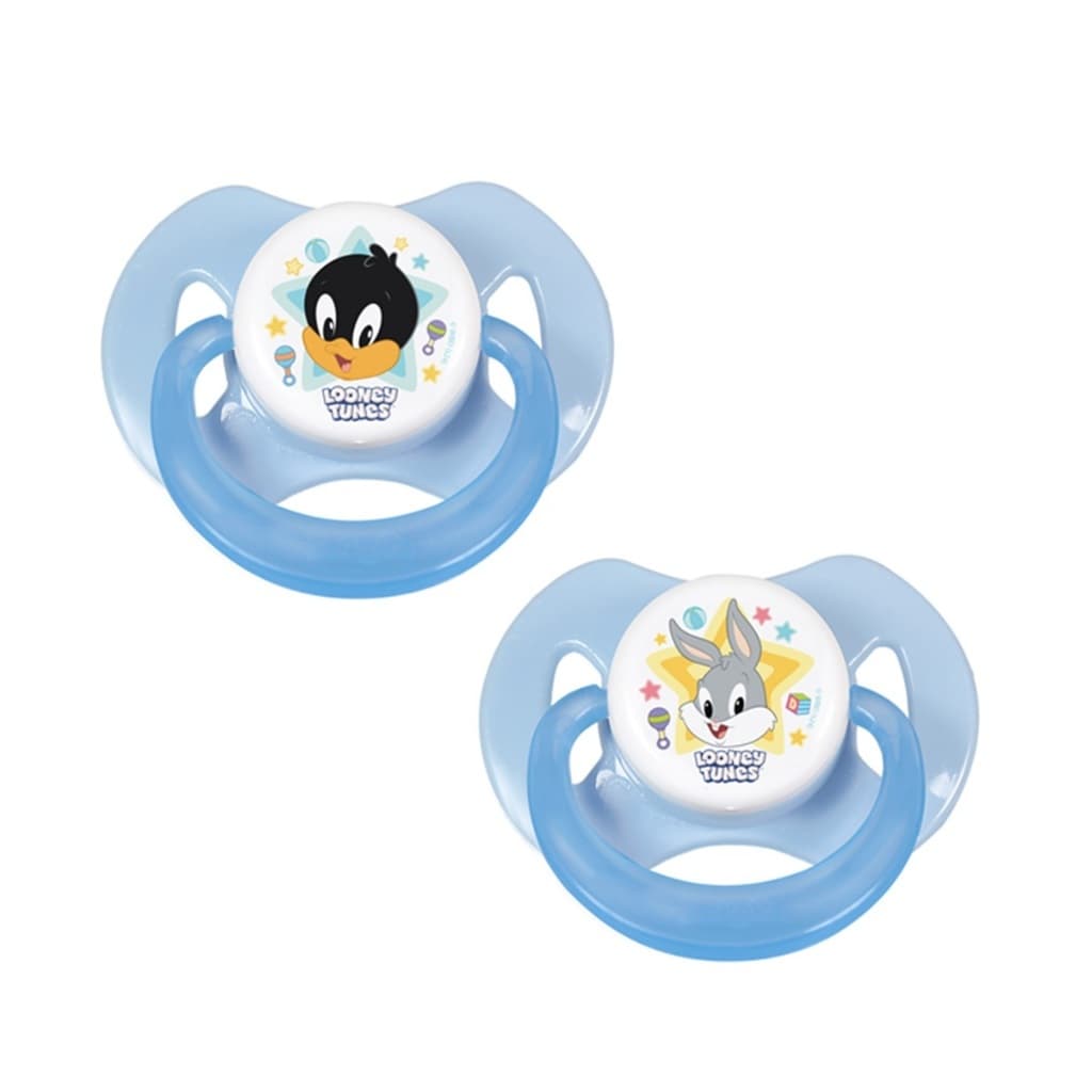 Chupeta T1 Looney Tunes Com Capuz e Bico de Silicone Ortodôntico de 0 a 6 Meses BabyGo