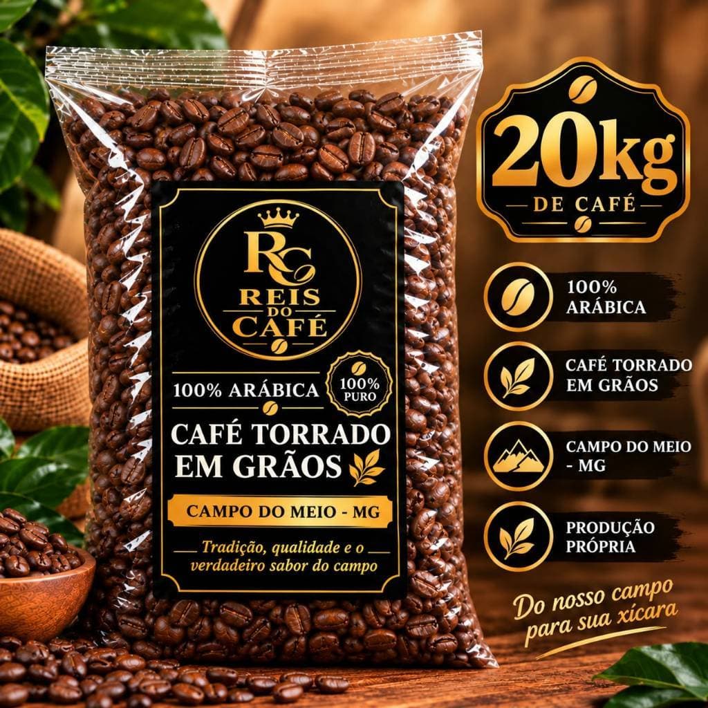 20 KG Café Reis Do Café Torrado Em Grãos 100% Arábica Torra Artesanal