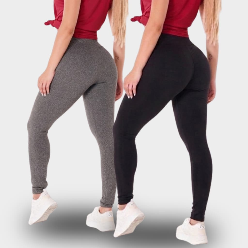 Kit 2 Legging Levanta Bum Bum Suplex feminina Fitness academia