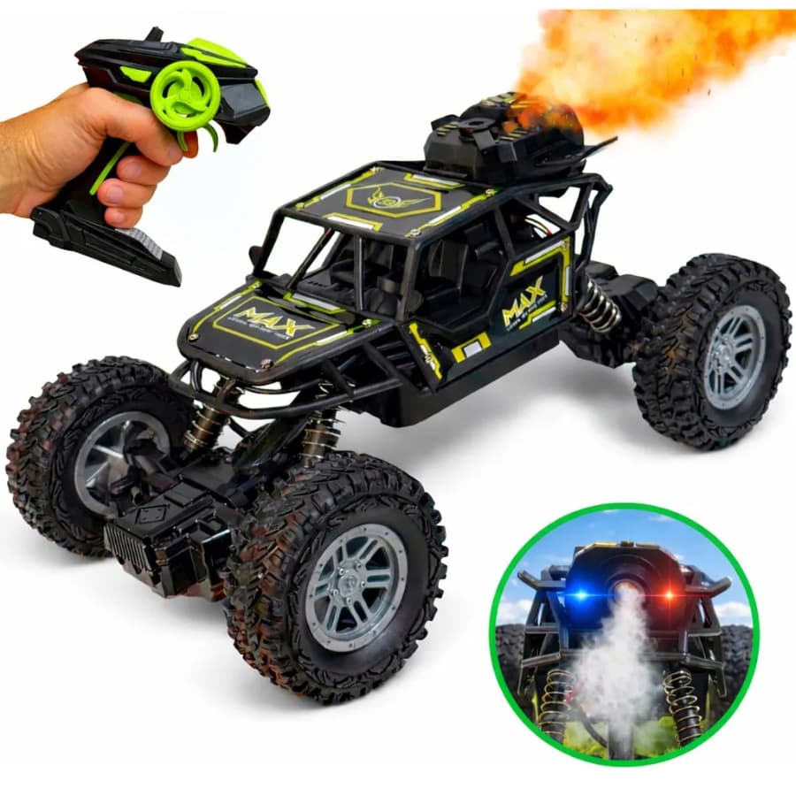 Carrinho Controle Remoto Rally Recarregável Luz Solta Fumaça